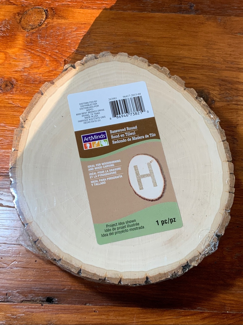 🪵 ArtMinds Basswood Round Wood Slice - Natural